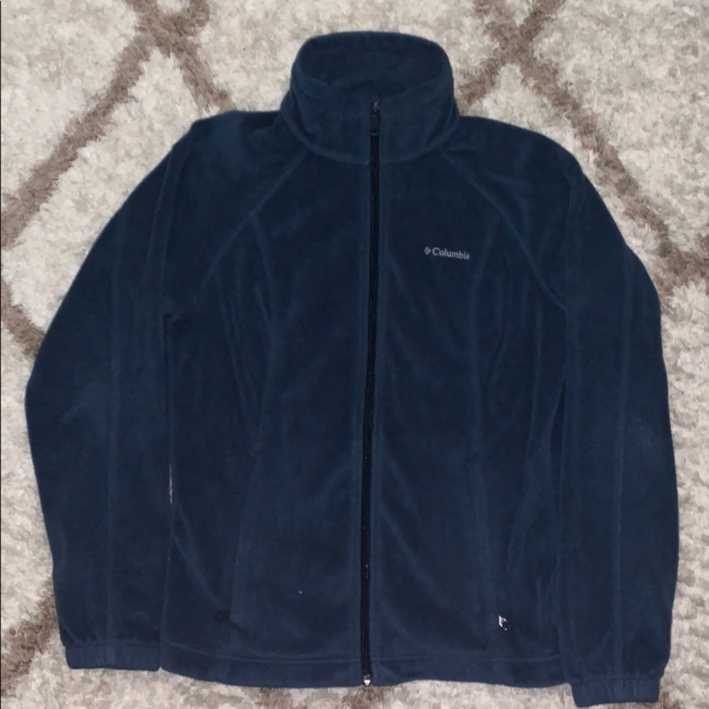 Medium Navy Columbia Zip Up Jacket